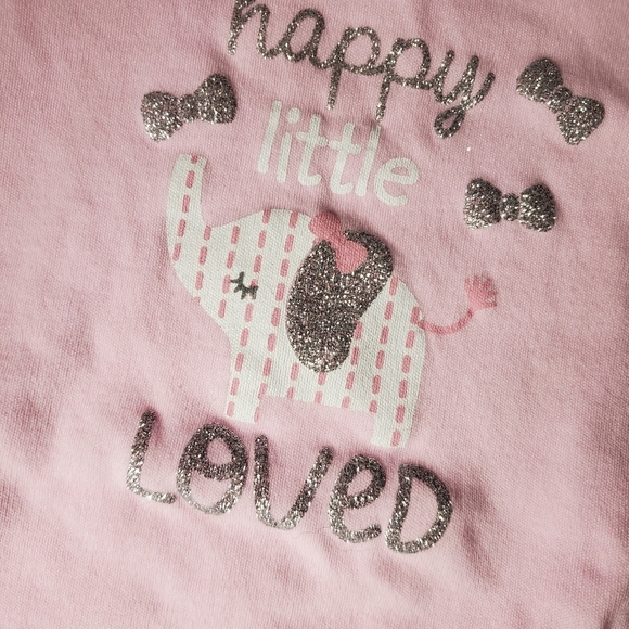 Duck Duck Goose Pink and Gray Matching Baby Girl Elephant Outfit Size 6-9M EUC - Picture 15 of 16